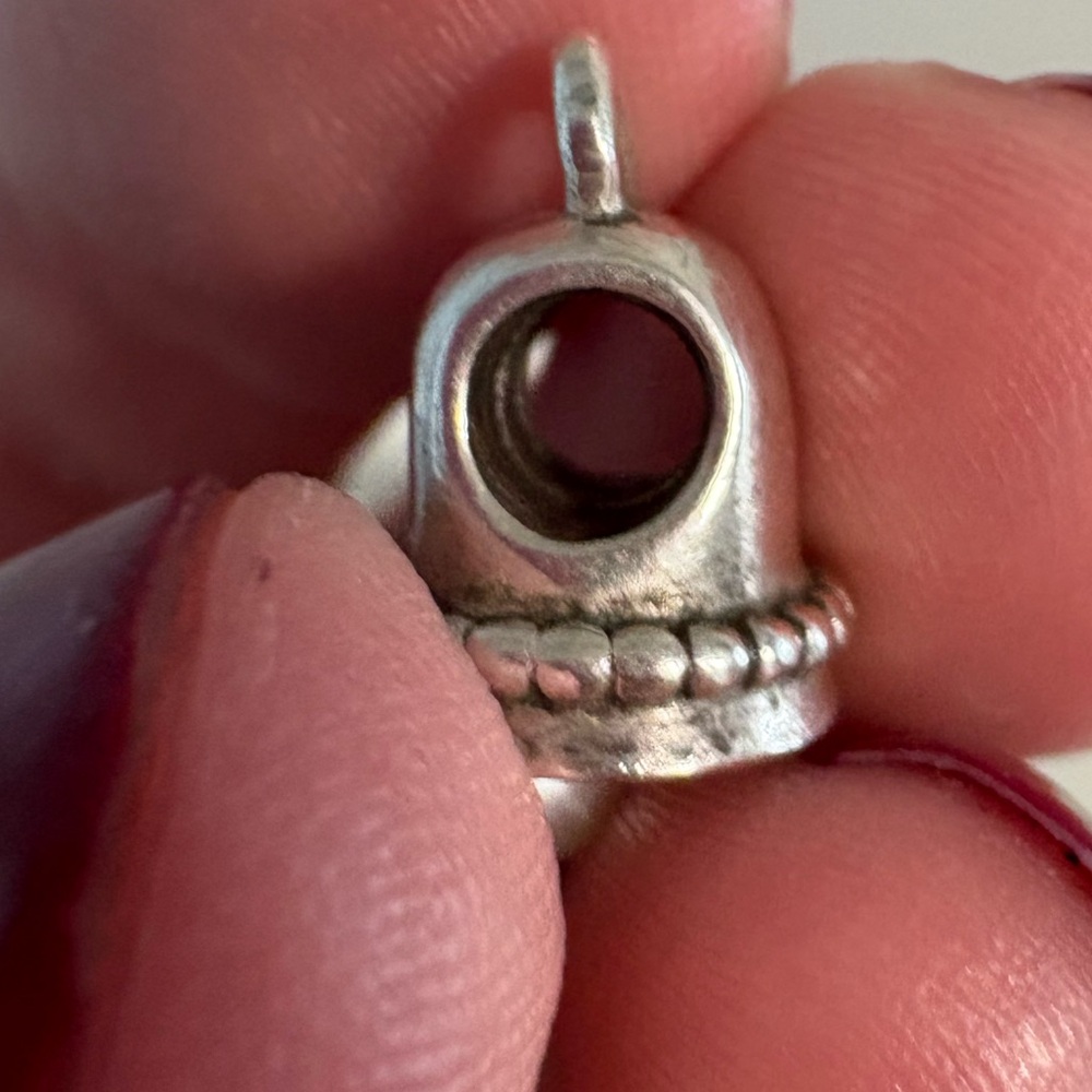 Pandora Moments Pearl Bell Charm – Sterling Silver – Retired - Picture 5 of 7